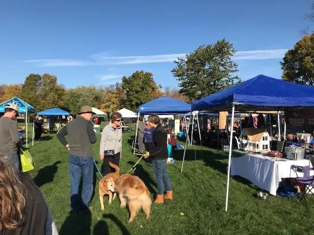 Community event with booths
