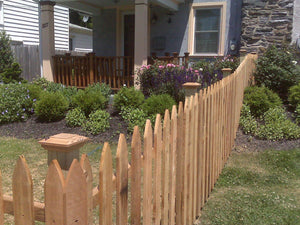 Decorative Fence, a Decorative from All Type Fence: Gothic_Spaced_Picket_1